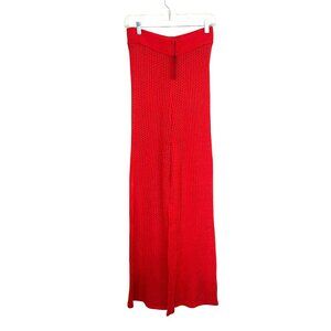 bobi Revolve Crochet Knit Pull On Pants Red Size Small NWT
